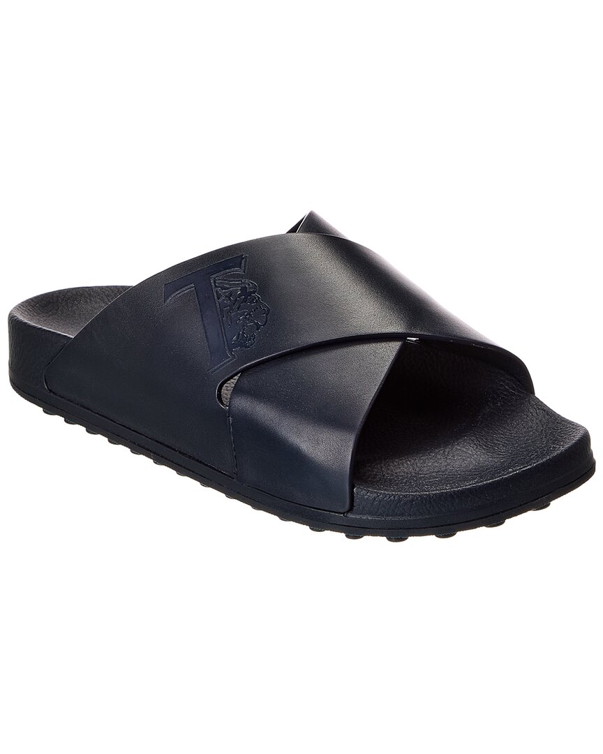 Tod's Leather Sandal In Blue