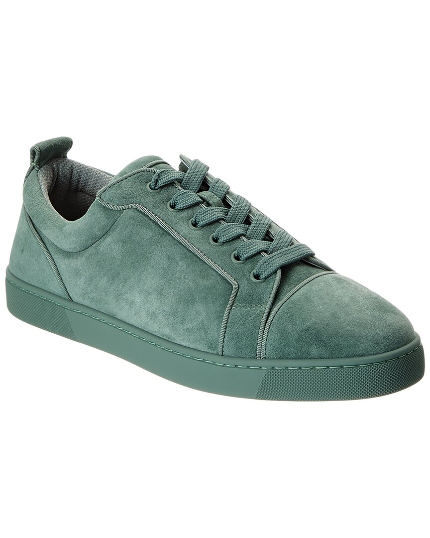 Christian Louboutin Fun Louis Junior Suede Sneaker In Green