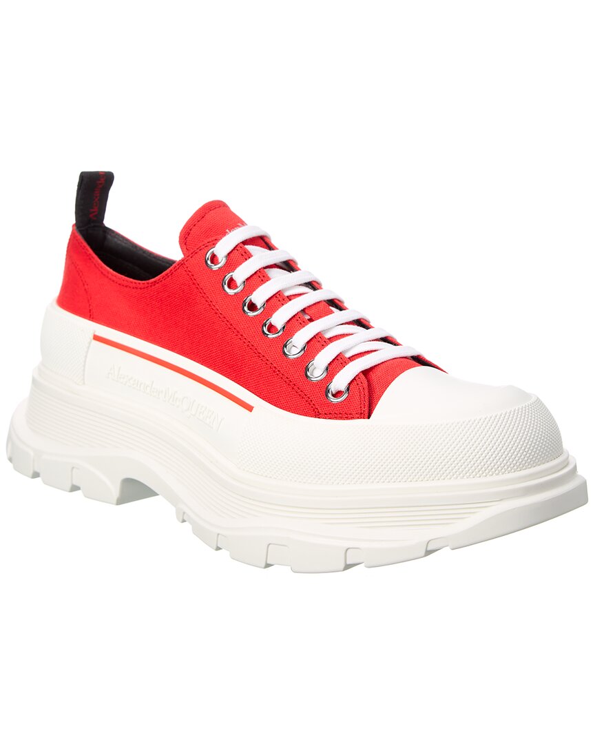 ALEXANDER MCQUEEN: canvas sneakers - Red