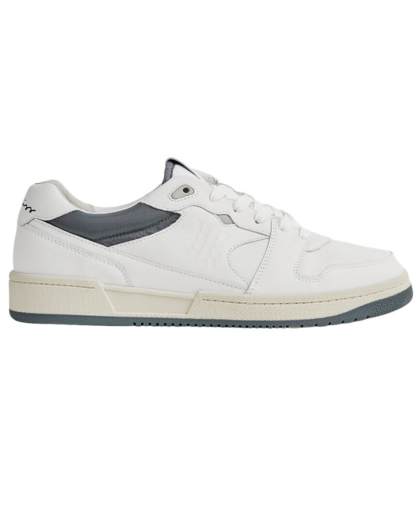 Reiss Astor Leather Trainer In White