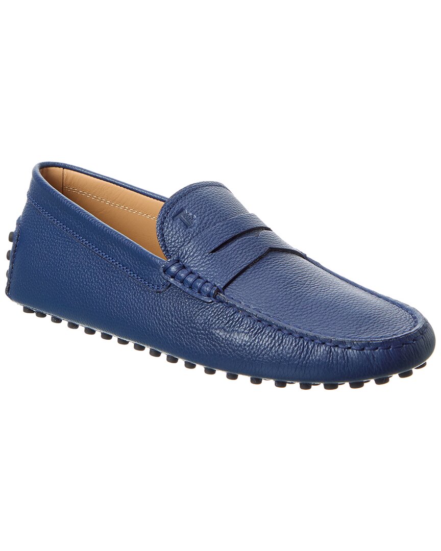 Tod's Leather Loafer In Blue