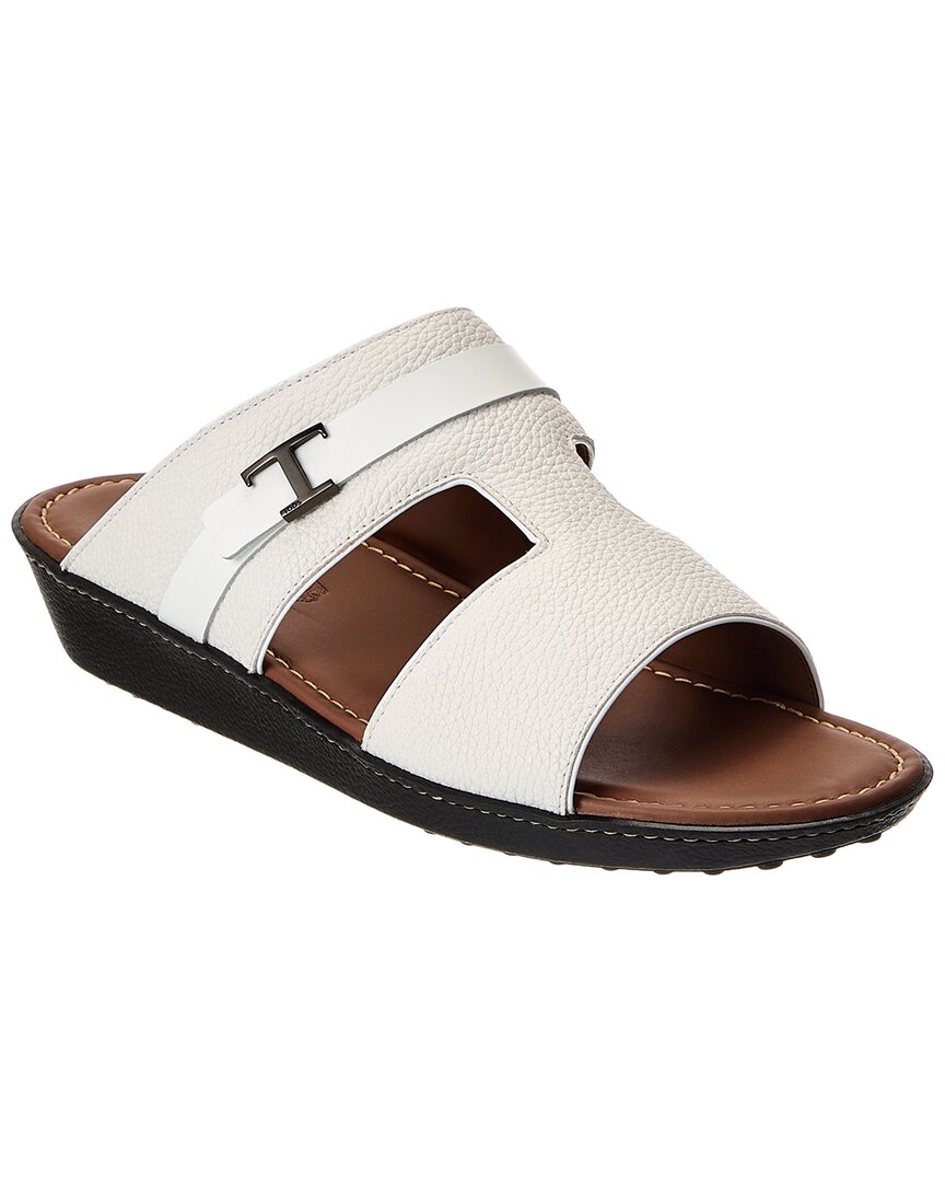 Tod's Buckle-detail Wedge Sandals In White
