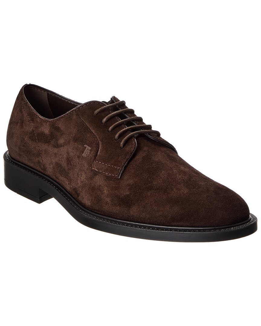 Tod's Suede Oxford In Brown