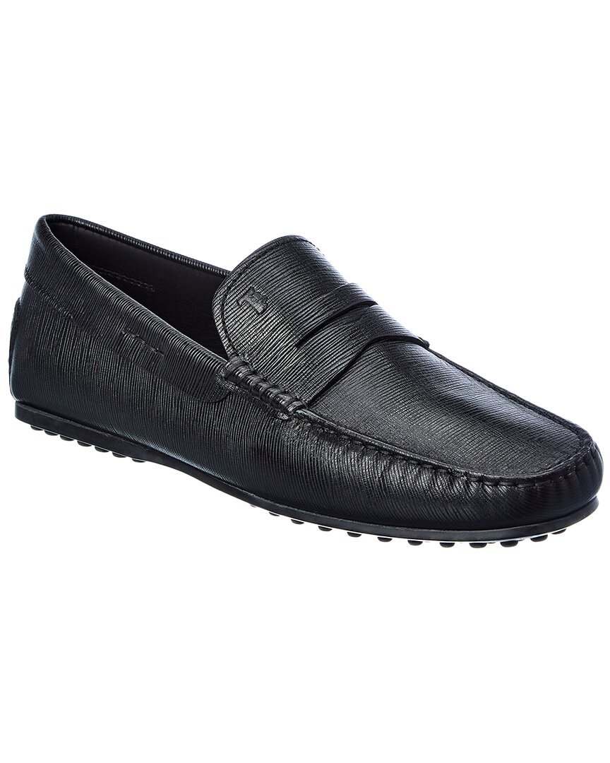 Tod's City Gommino Leather Loafer In Black