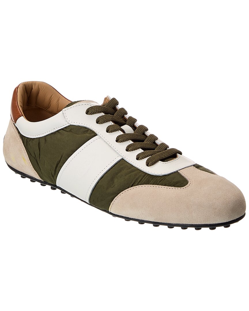 Tod's Nylon & Leather Sneaker In Multi