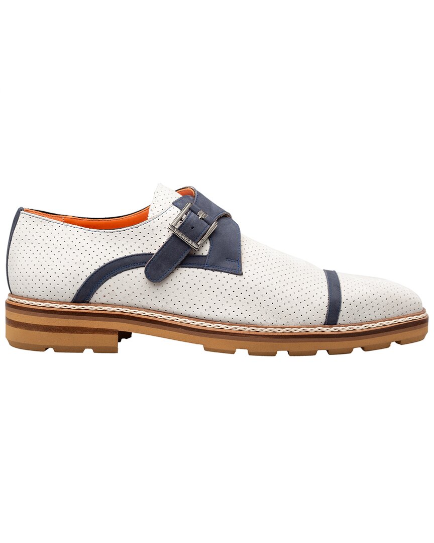 Mezlan Alari Perforated Leather Oxford In White