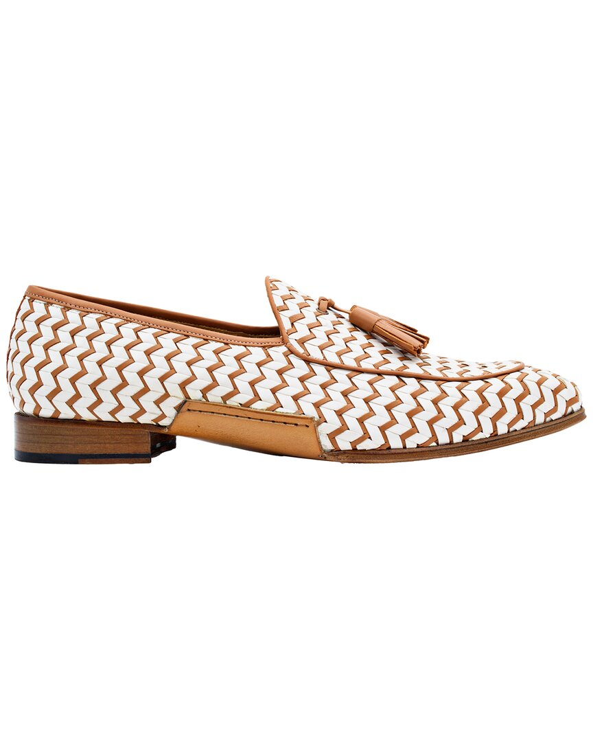 Mezlan Sants Woven Two-toned Leather Slip-on In Multi