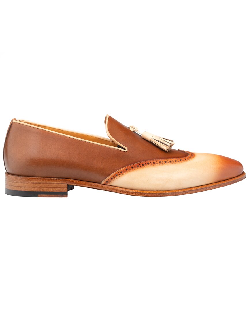 Mezlan Jucar Two-tone Tasseled Leather Slip-on In Brown