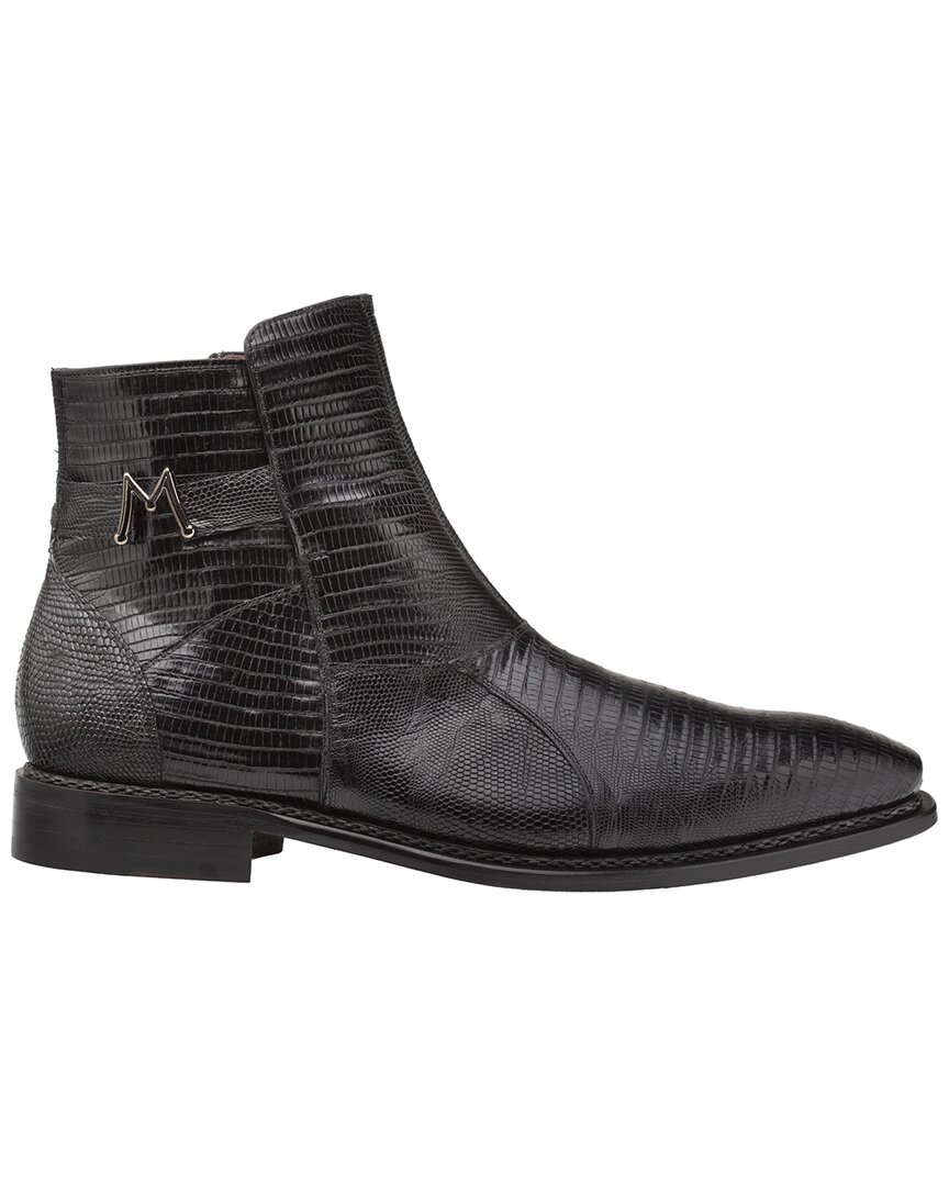 Mezlan Peninsula Liz Emblem Lizard Skin Boot In Black