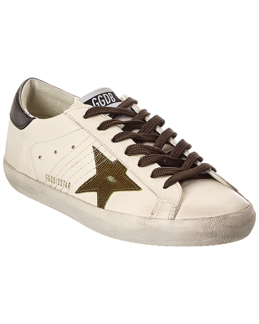 Golden Goose Iconic Star Emblem Sneakers With Contrast Heel Tab In White