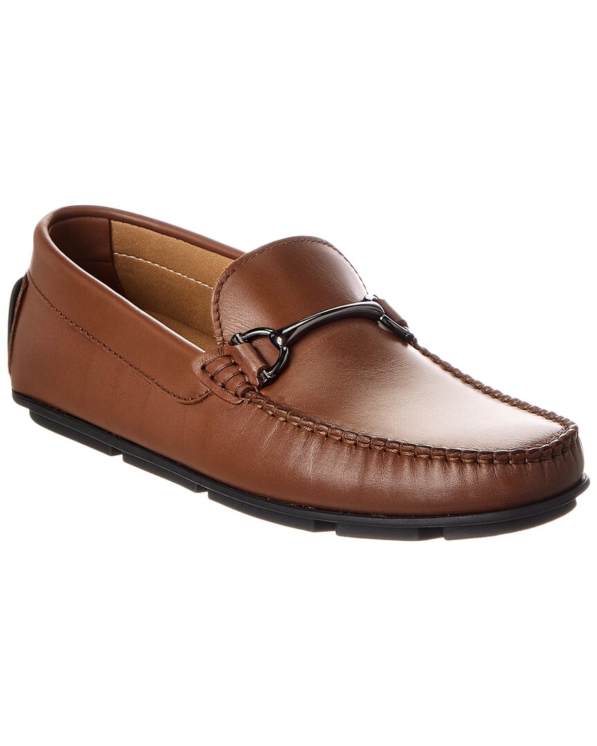 M By Bruno Magli Parker Leather Loafer In Brown