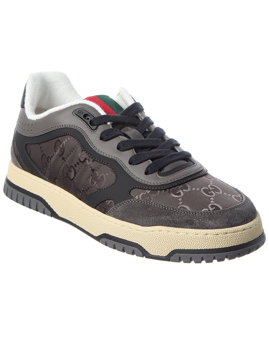 Gucci Re-web Black And Gray Sneaker Men In Gray
