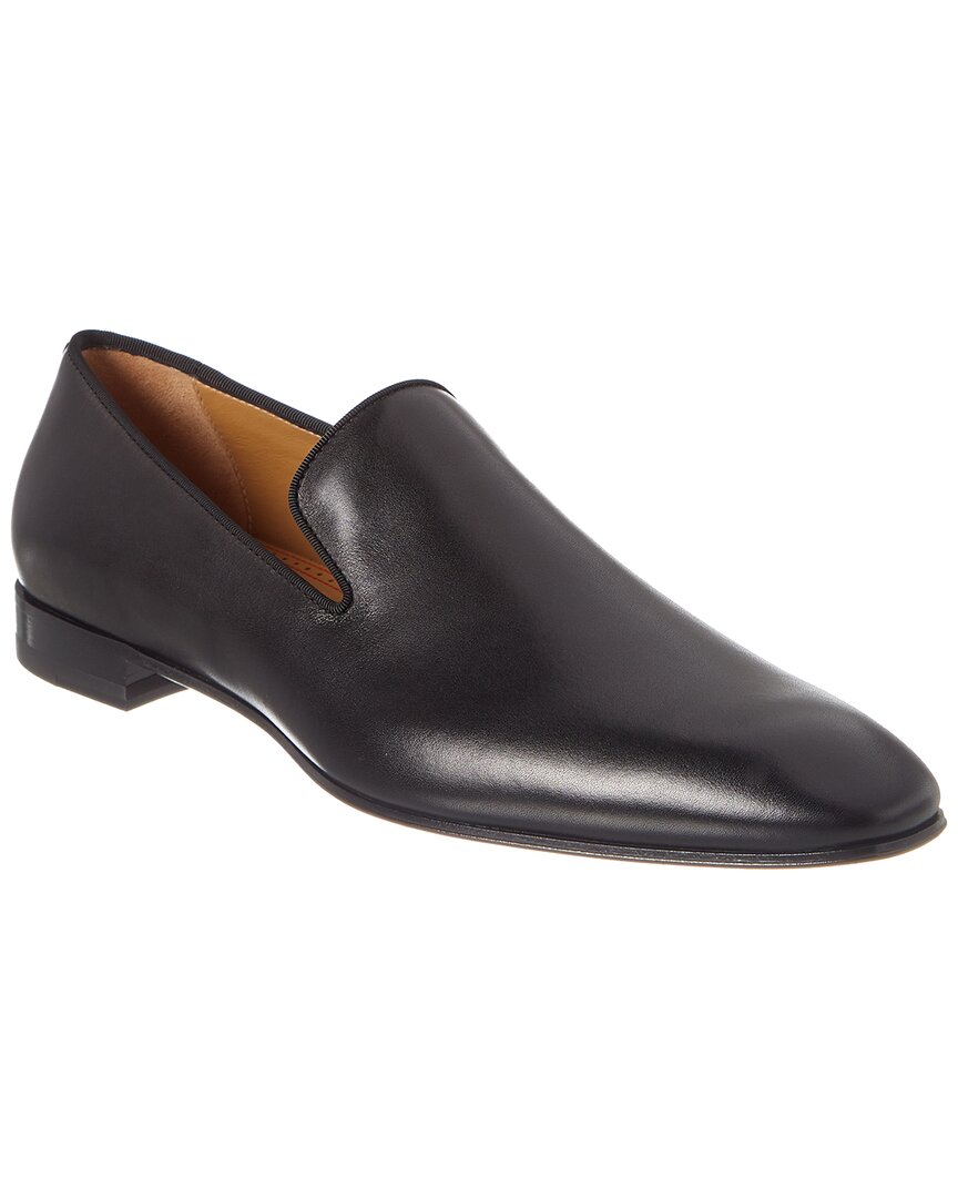 Christian Louboutin Danny Flex Loafers In Black Leather In Black