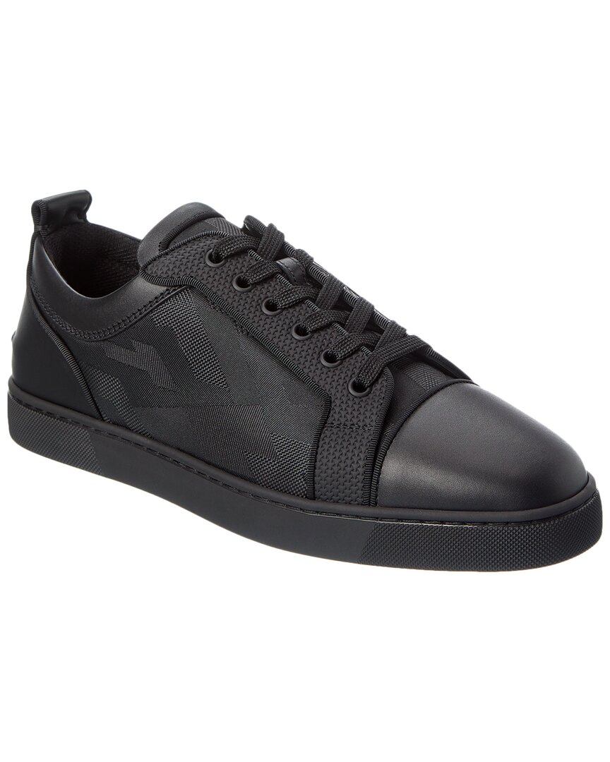 Christian Louboutin Louis Junior Suede Sneaker In Black
