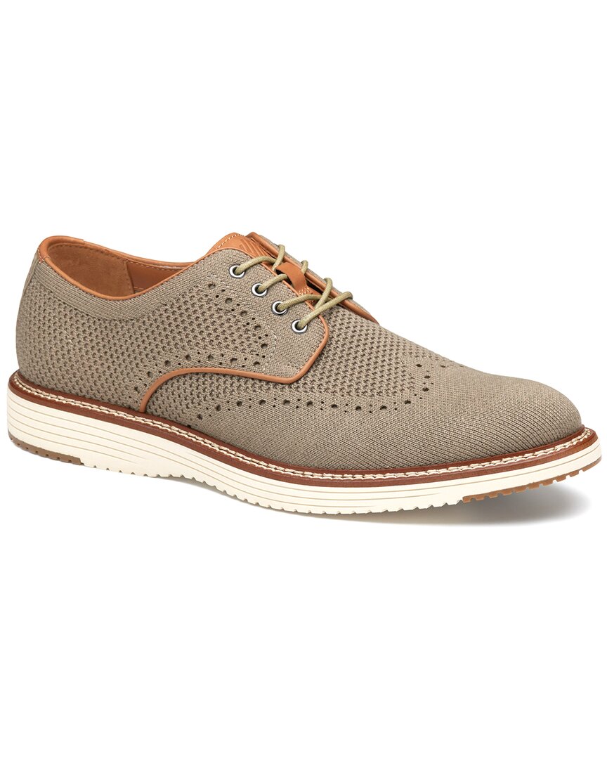 Johnston & Murphy Mens Upton Knit Wingtip Dress Casual Shoe In Gray