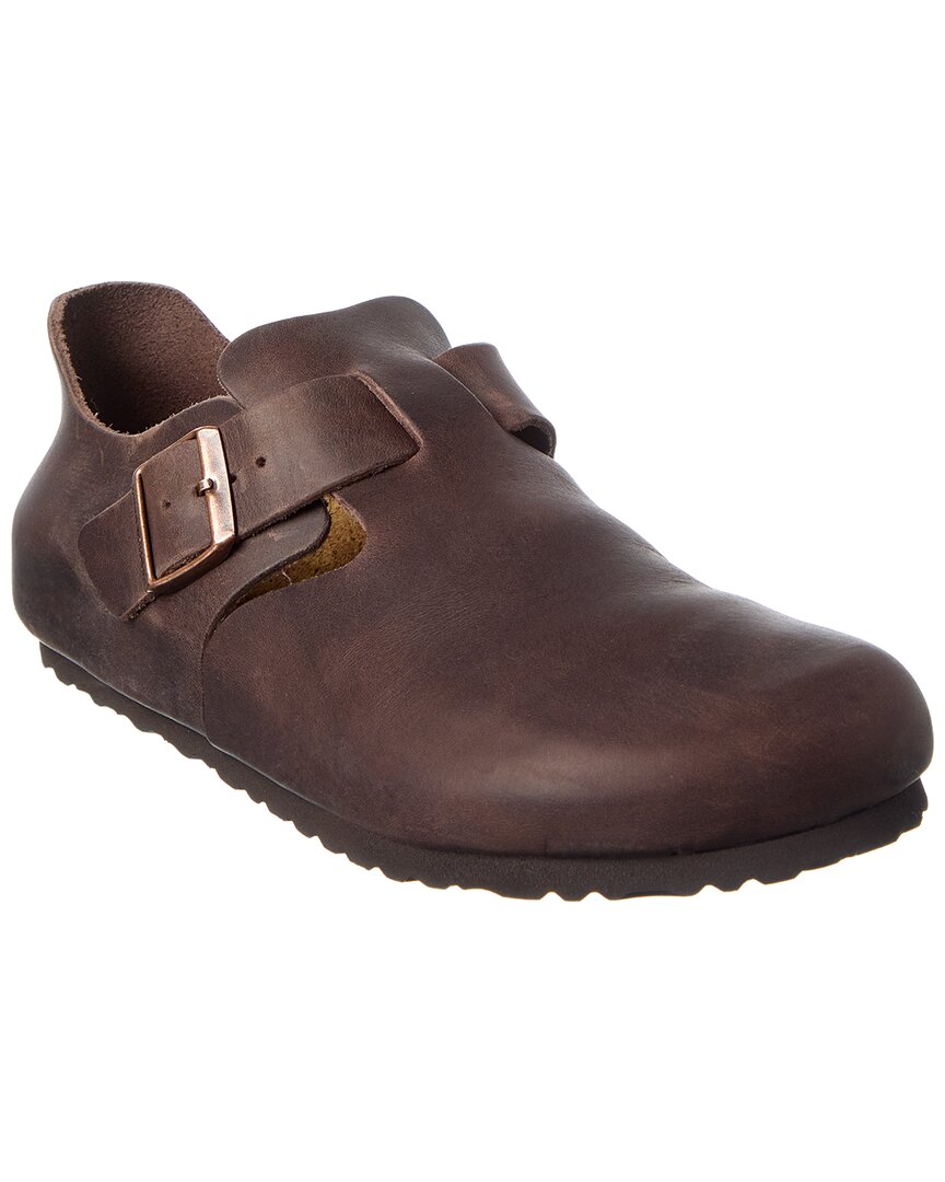 Birkenstock London Oiled Leather Mens Clogs Size 43 EU, 10 US Closed Toe Black London Oiled Leather in Color Black | BIRKENSTOCK US main image 3