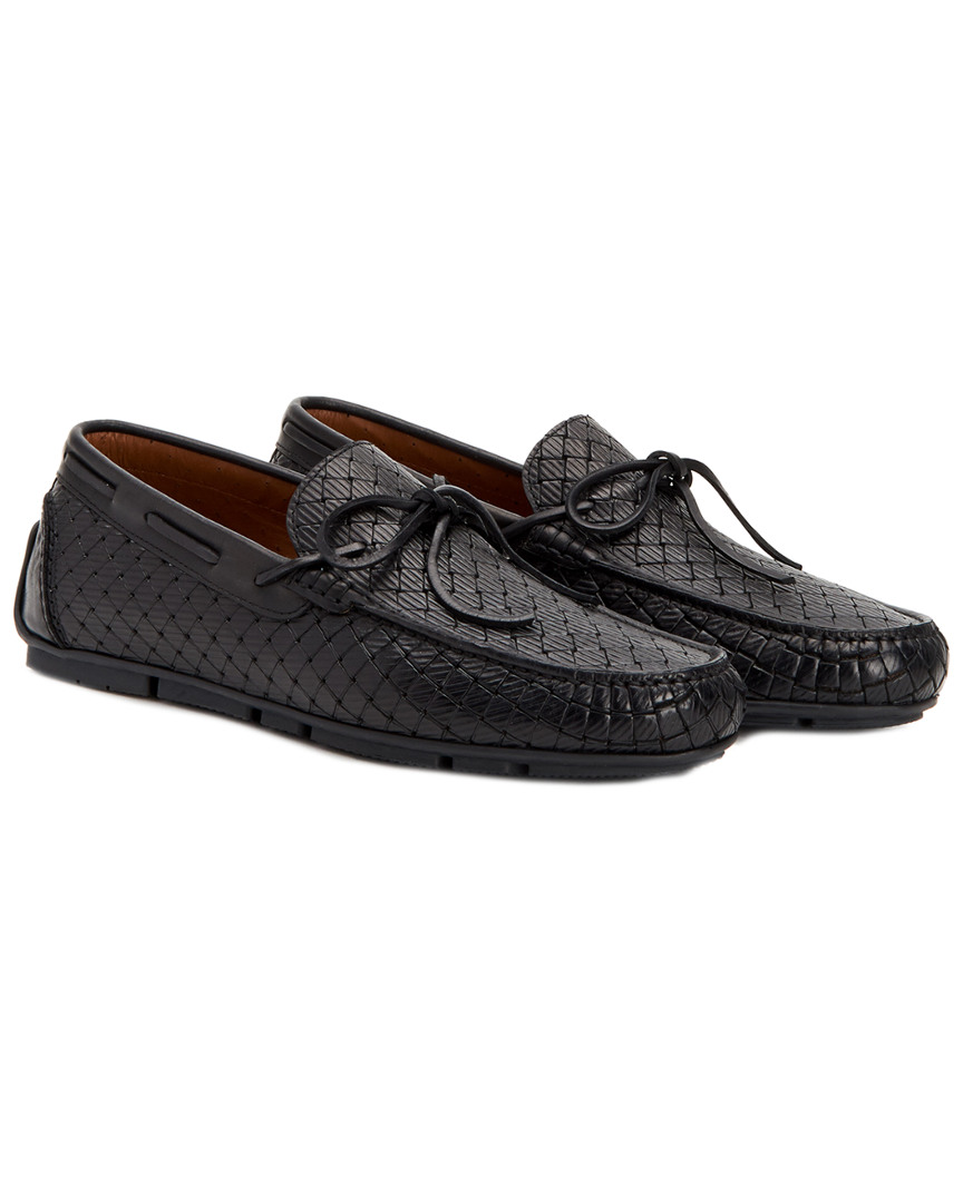 Aquatalia Brian Weatherproof Leather Moccasin In Black
