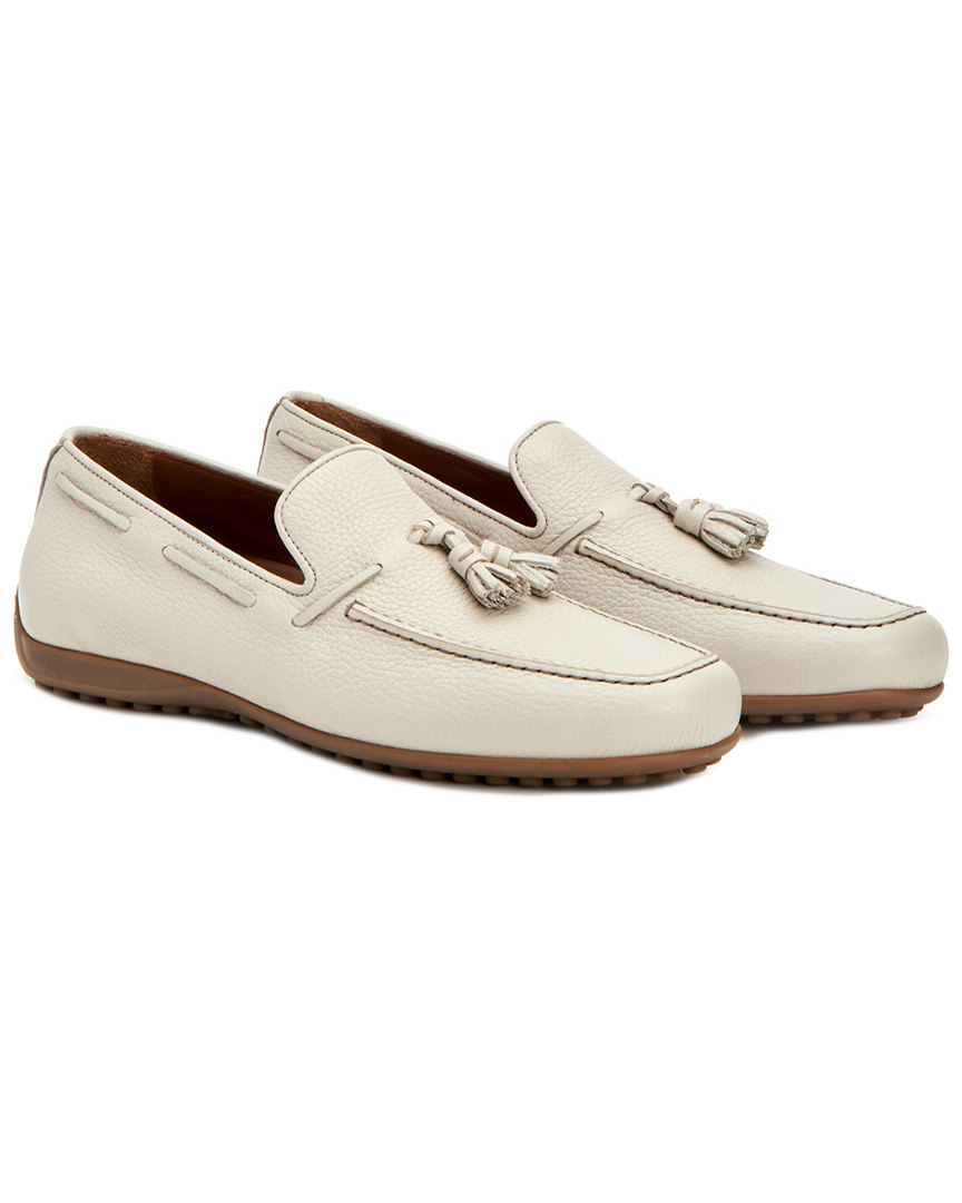 Aquatalia Richard Weatherproof Leather Loafer In White