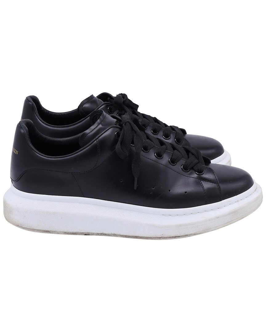 Alexander Mcqueen Men's Calfskin Leather Oversized Sneaker (authentic Pre-  Loved) In Black