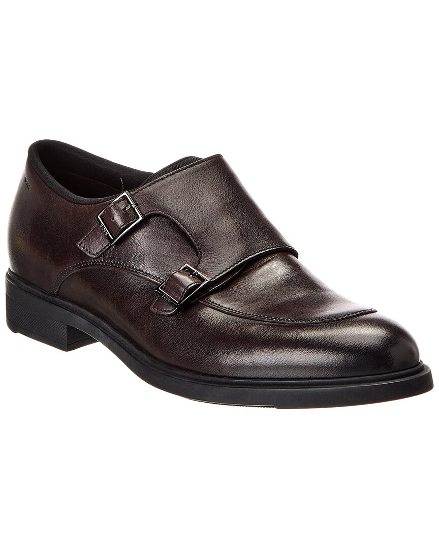 Hugo Boss First Class Leather Loafer In Brown