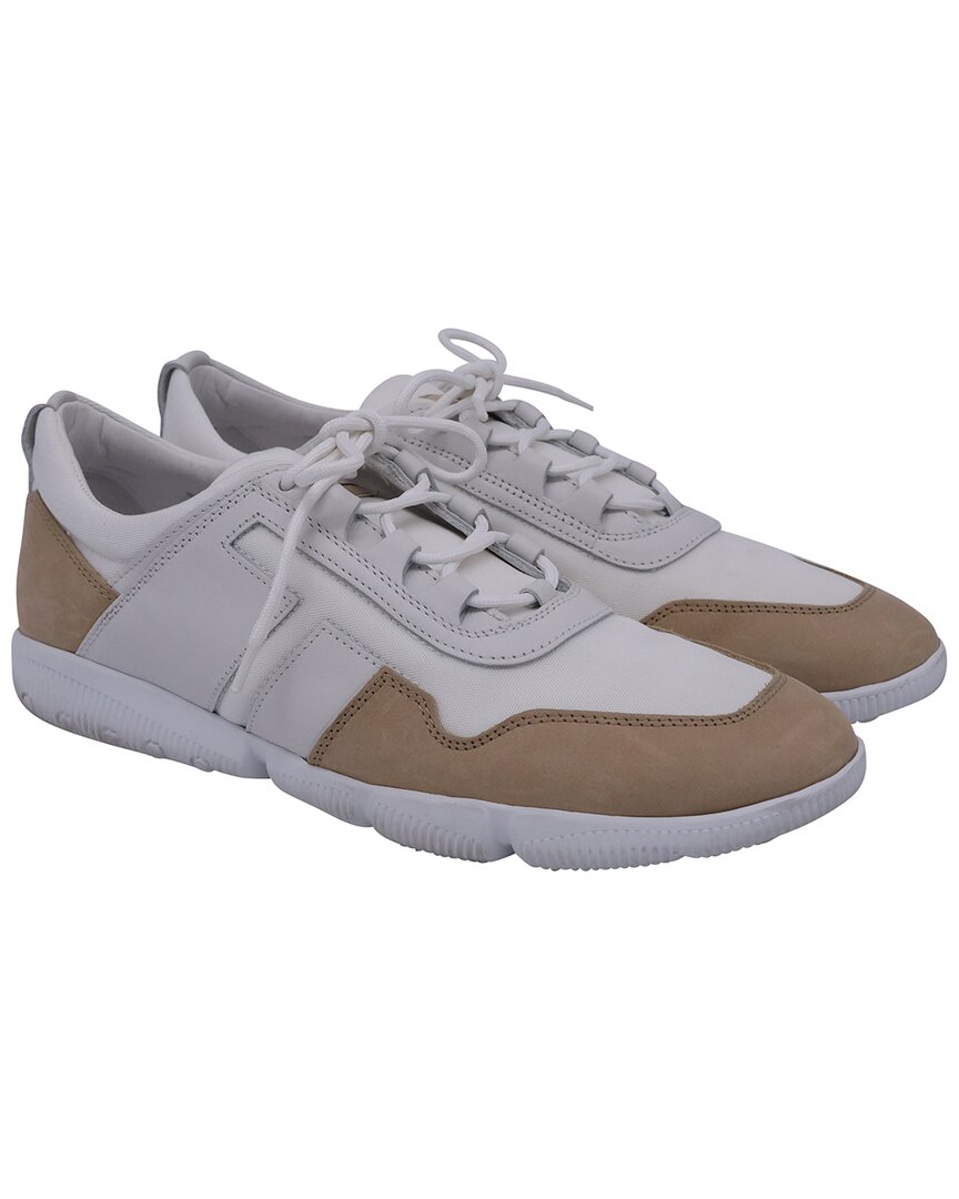 Tod's Two-tone Sneakers In White Canvas In Multi