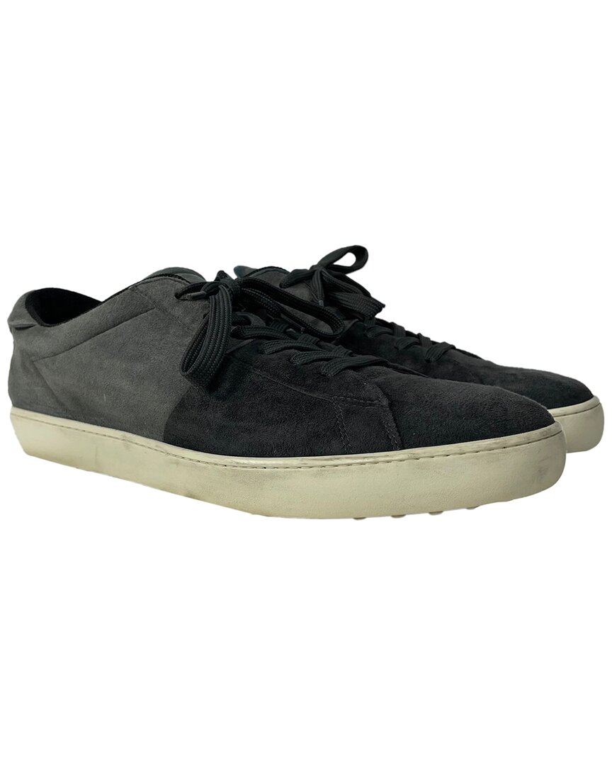 Tod's Allacciato Color-block Lace-up Sneakers In Black And Grey Suede In Black