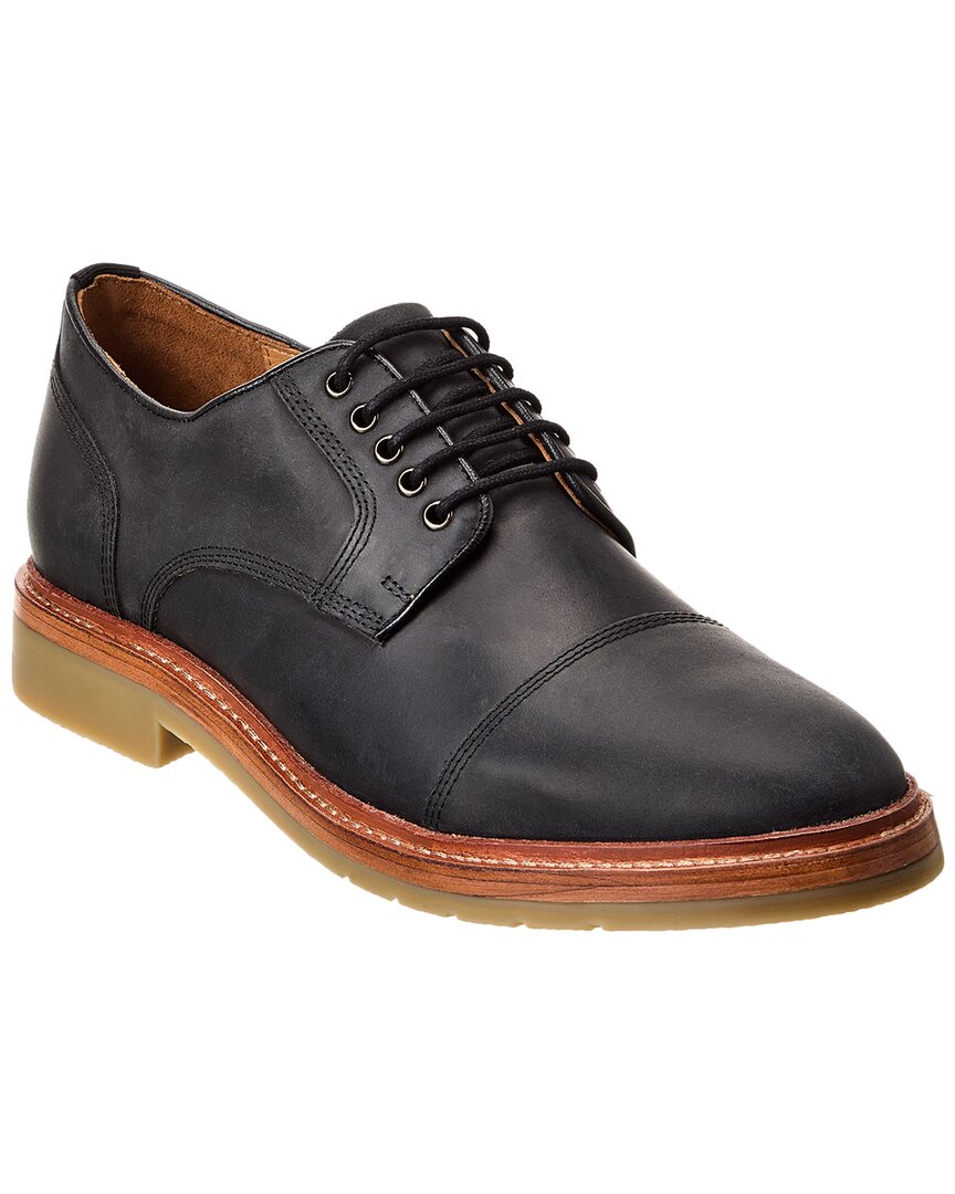 Shop Warfield & Grand Gwin Leather Oxford In Black