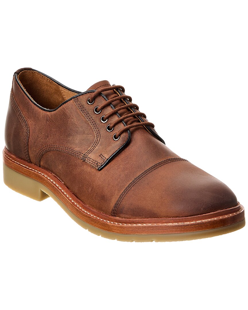 Shop Warfield & Grand Gwin Leather Oxford In Brown