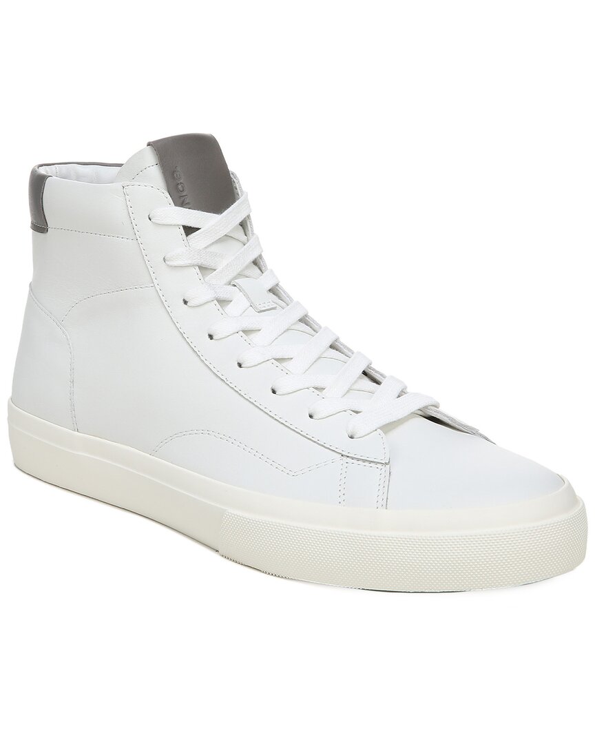 Shop Vince Fitzroy Leather Sneaker In White