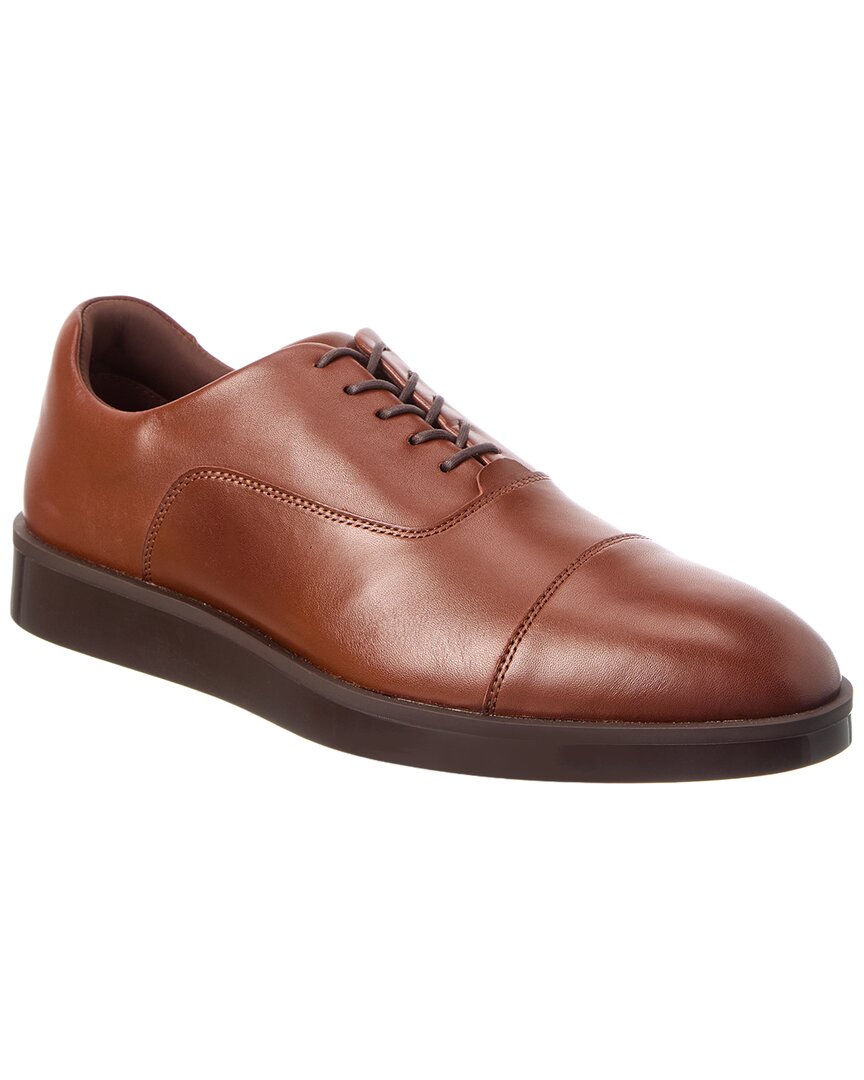 Wolf & Shepherd Closer Leather Oxford In Brown