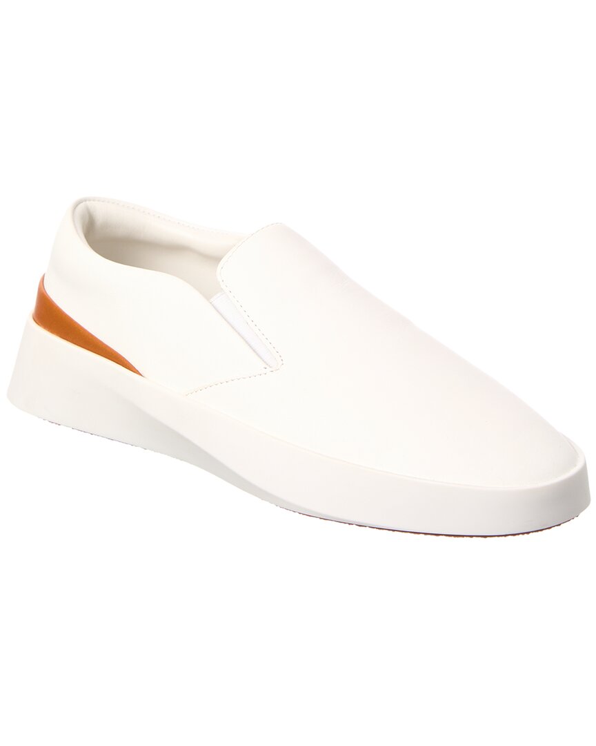 Wolf & Shepherd Cruise Leather Slip-on Sneaker In White