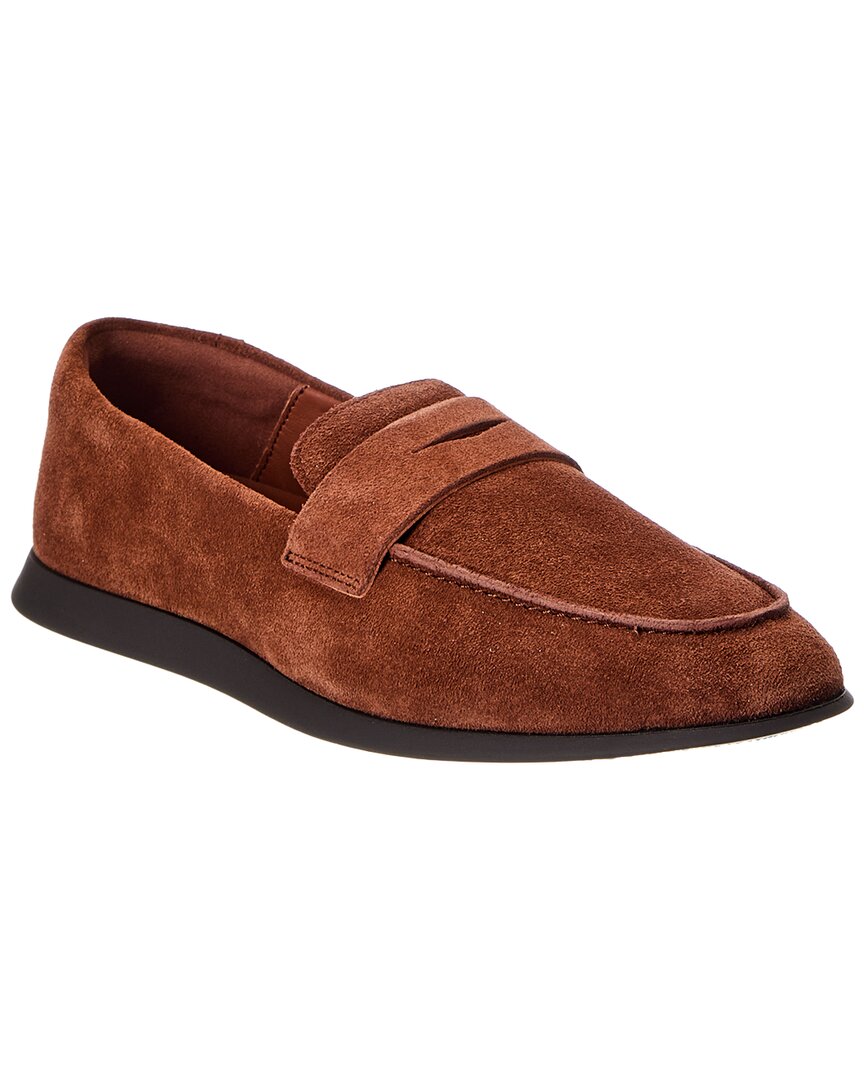 Wolf & Shepherd Coast Suede Loafer In Brown