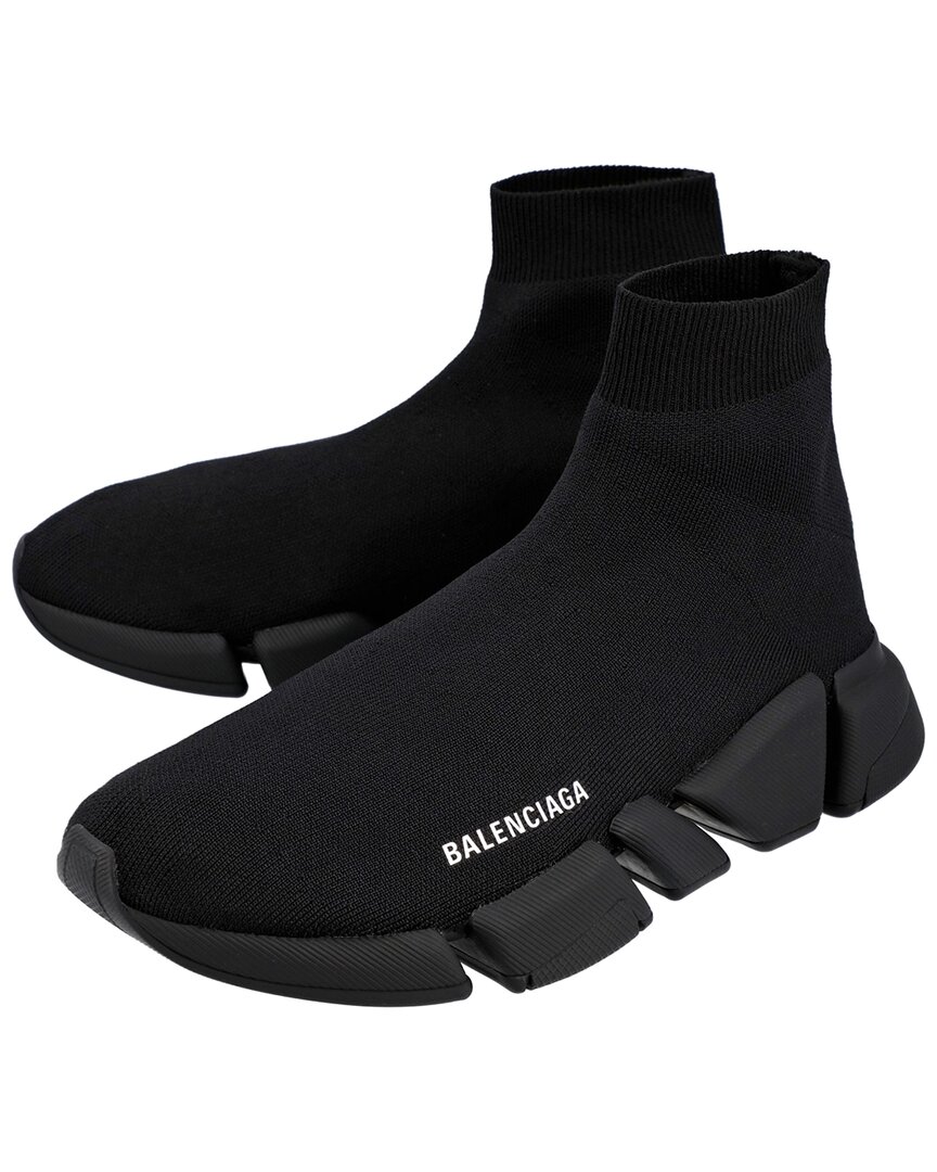 Balenciaga Men's Polyester Speed 2.0 Sneaker (authentic Pre-loved) In Black