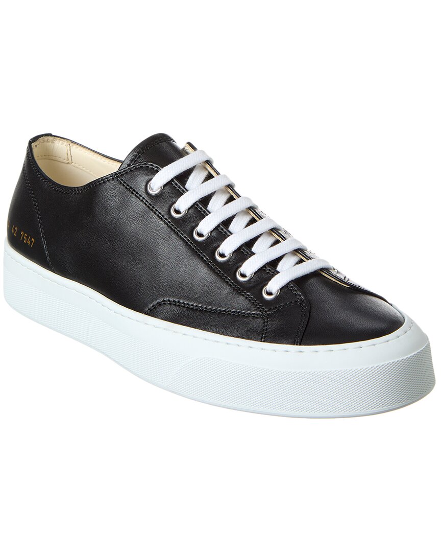 Shop Common Projects Tournament Low Leather Sneaker In Black