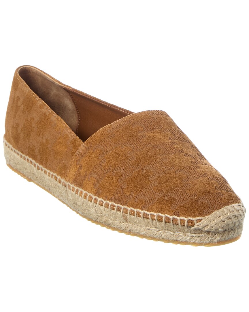 Celine Suede Espadrille In Brown