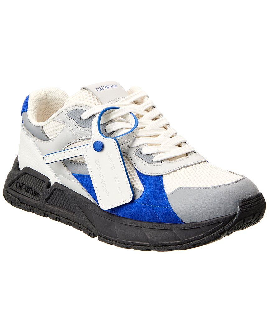 Shop Off-white ™ Kick Off Leather Sneaker In Blue