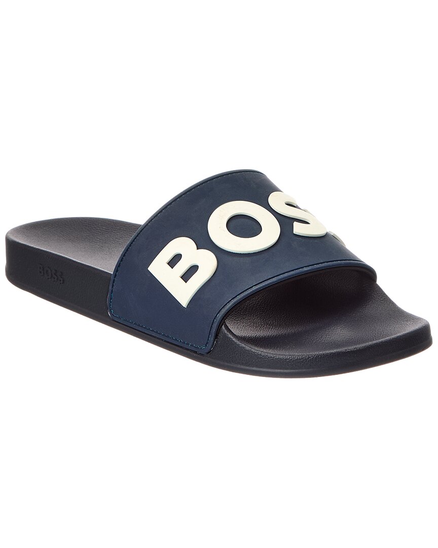 Hugo Boss Kirk Rubber Slide In Blue