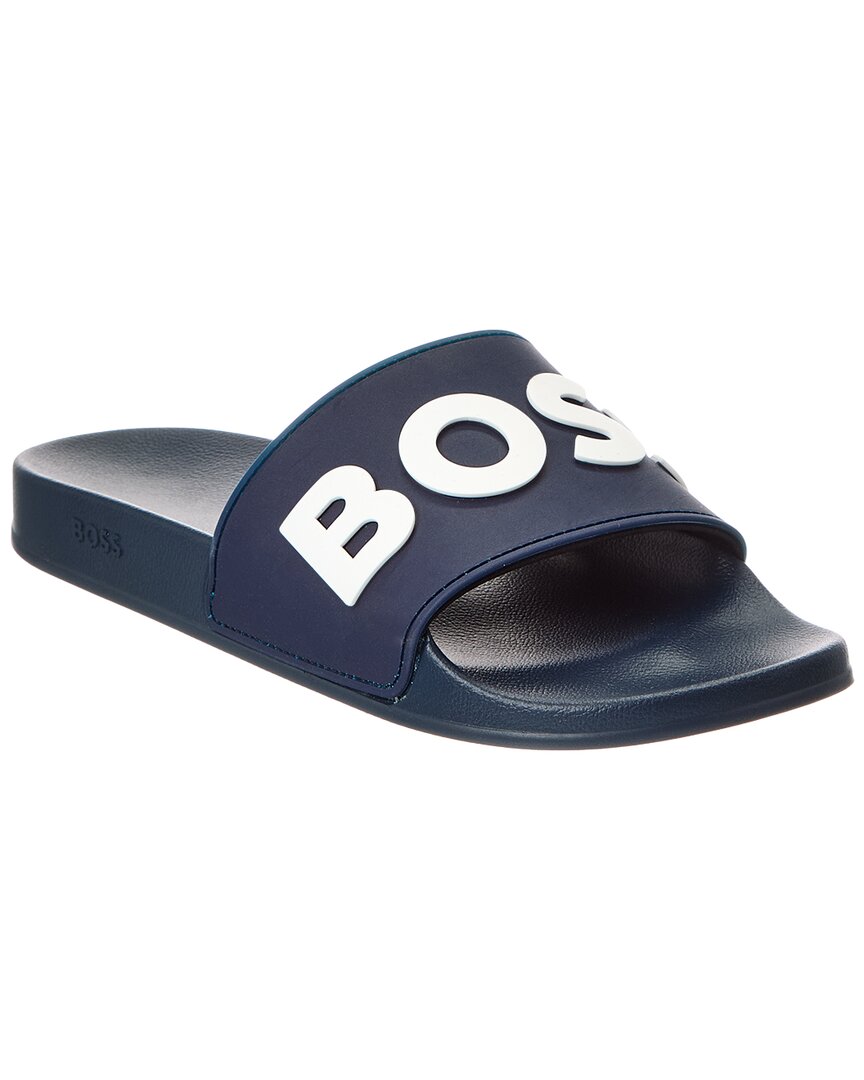 Hugo Boss Kirk Rubber Slide In Blue