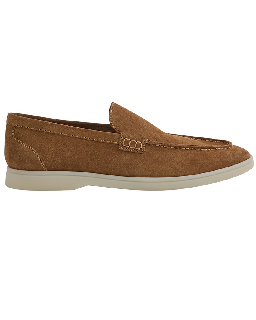 Reiss Kason Leather Loafer In Grey