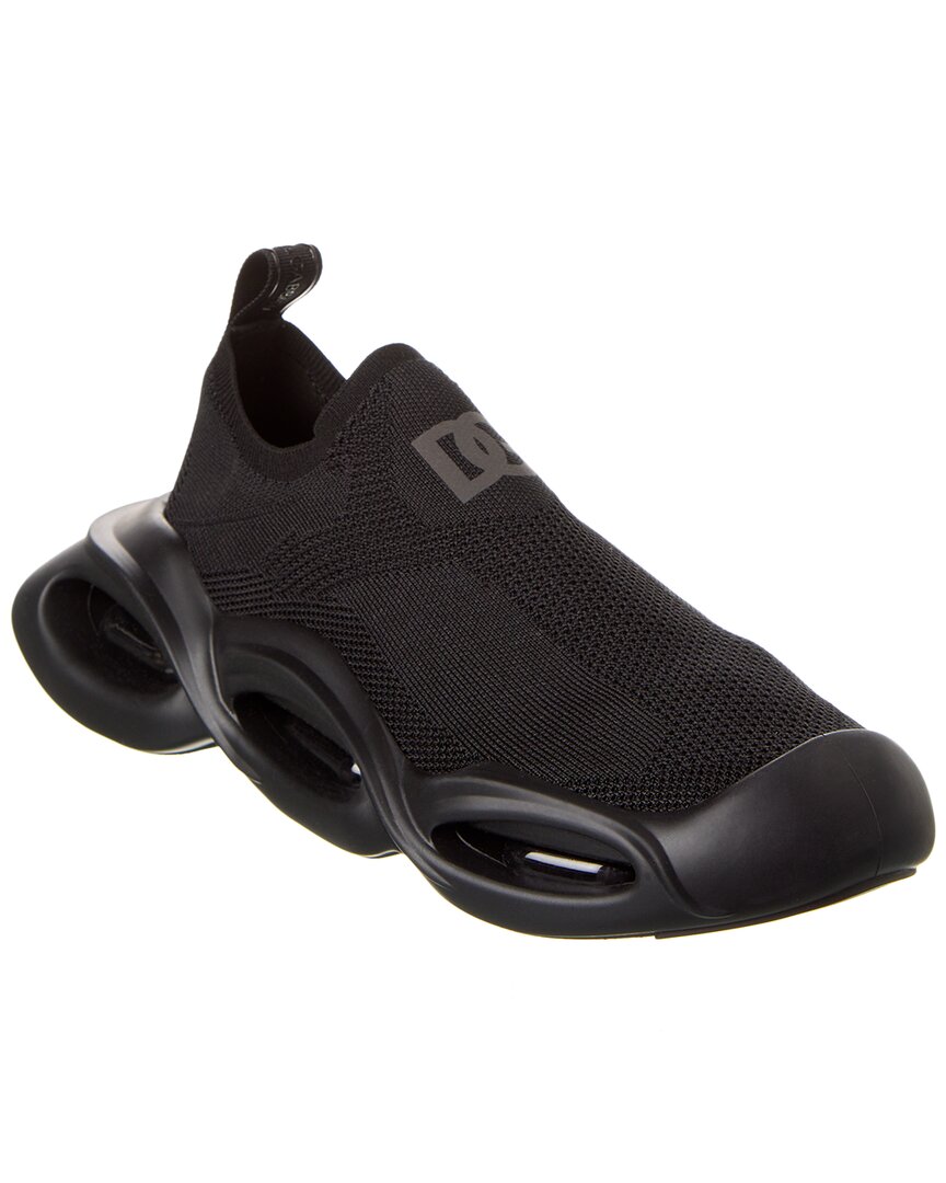 Dolce & Gabbana Black Mixed-material Airmaster Sneakers In Black