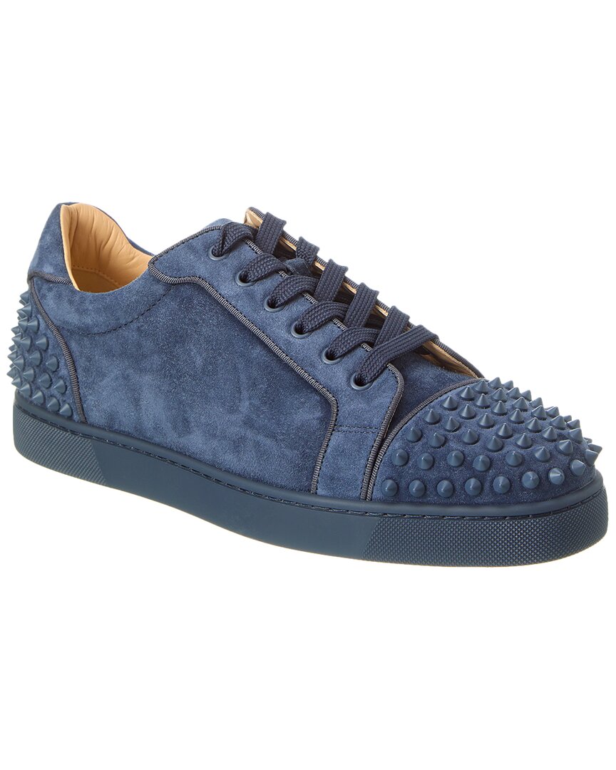 Shop Christian Louboutin Seavaste 2 Orlato Suede Sneaker In Blue