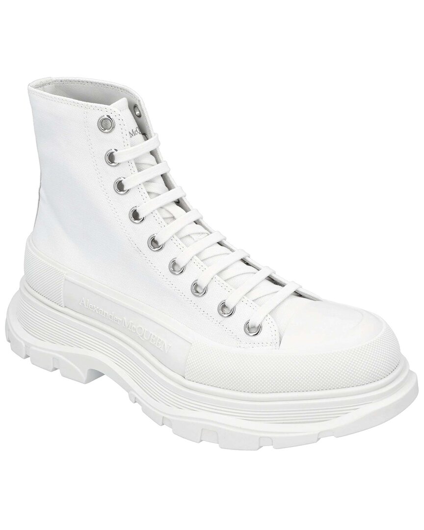 Pre-owned Alexander Mcqueen Men's Canvas Tread Slick Boot (authentic Pre-loved)