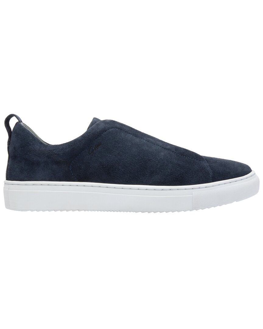 Gernie 33's Laceless Suede Loafer In Blue