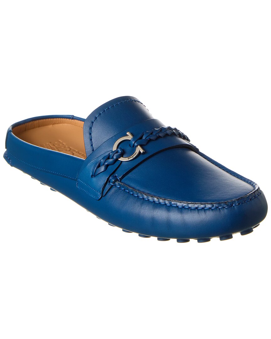 Shop Ferragamo Grand Leather Loafer In Blue