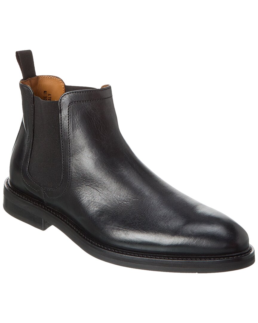 Shop Antonio Maurizi Leather Chelsea Boot In Black