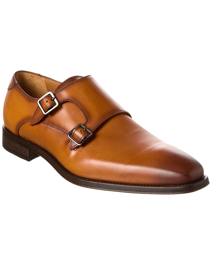 Shop Antonio Maurizi Double Monk Strap Leather Oxford In Brown