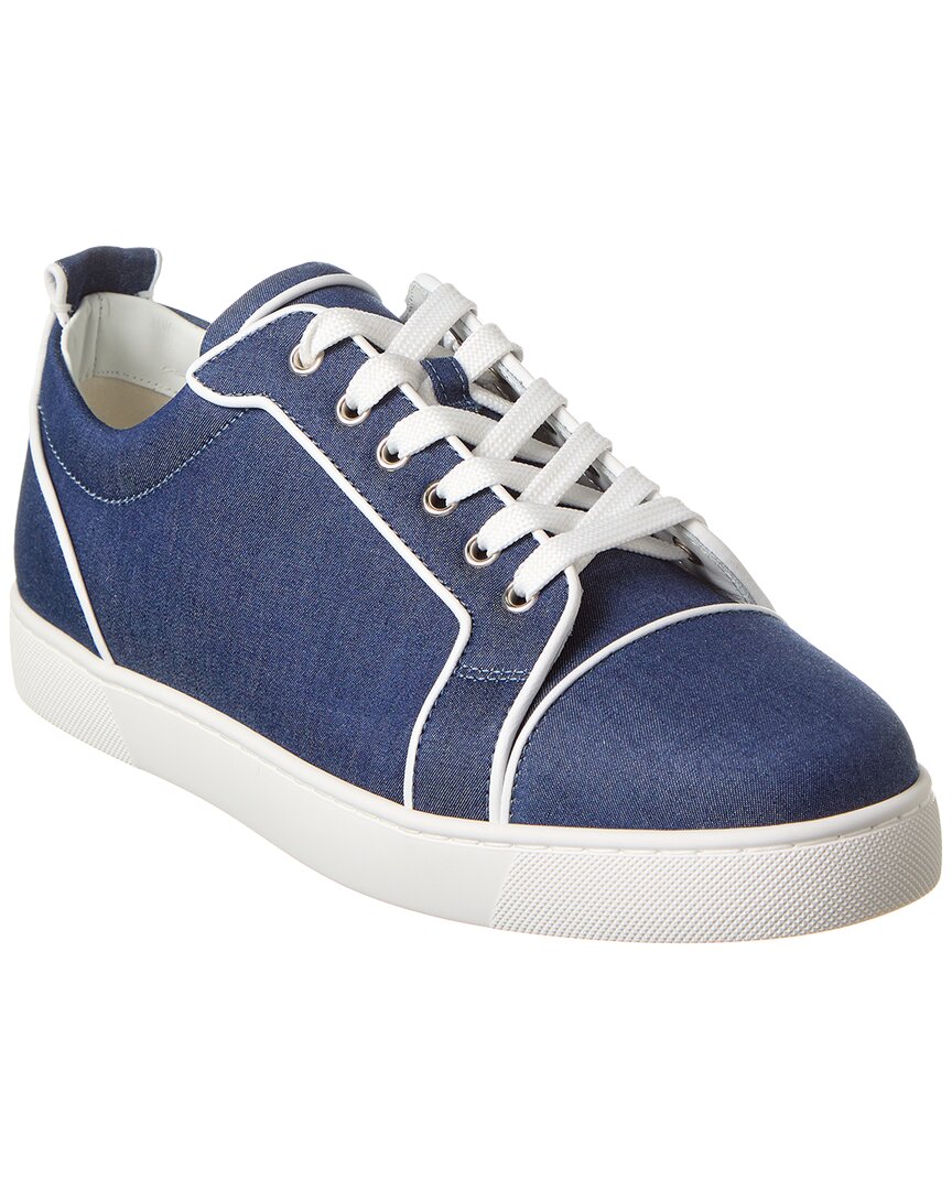 Shop Christian Louboutin Varsijunior Canvas Sneaker In Blue