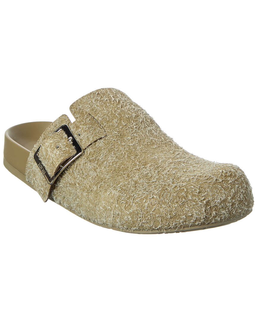 Loewe Suede Mule In Grey