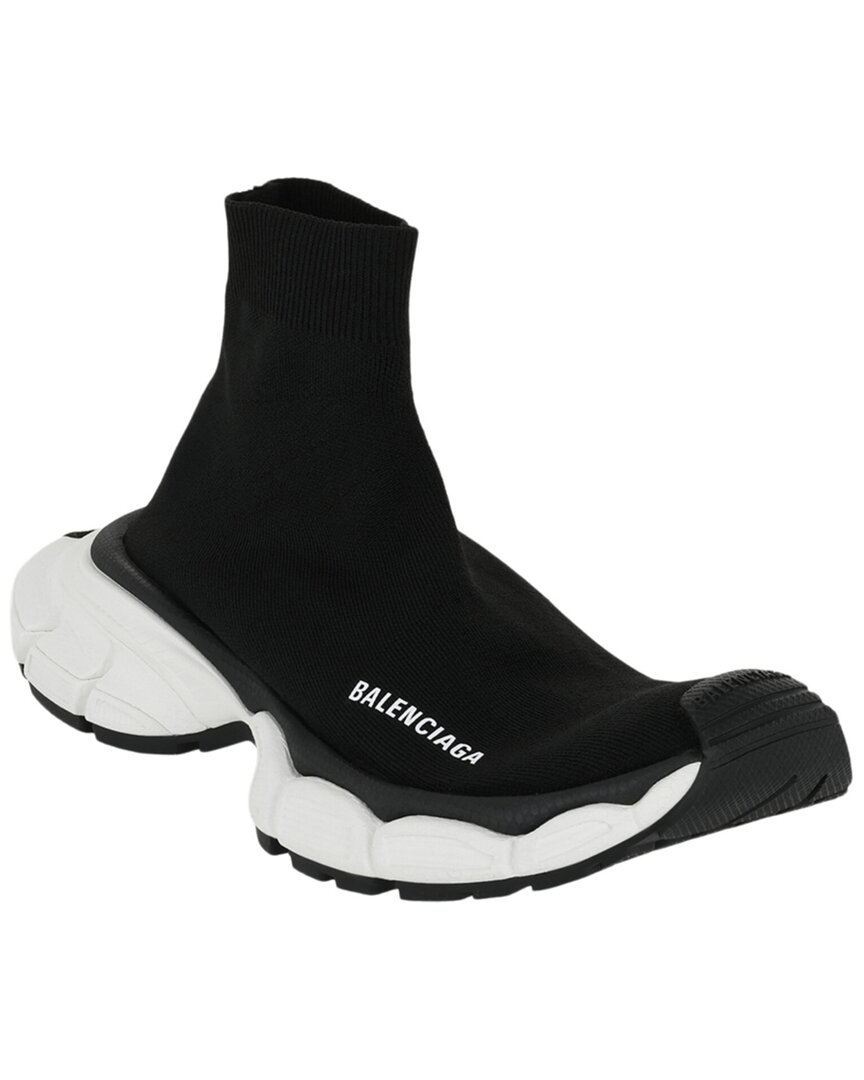 Balenciaga Speed Knit Sneaker In Black White