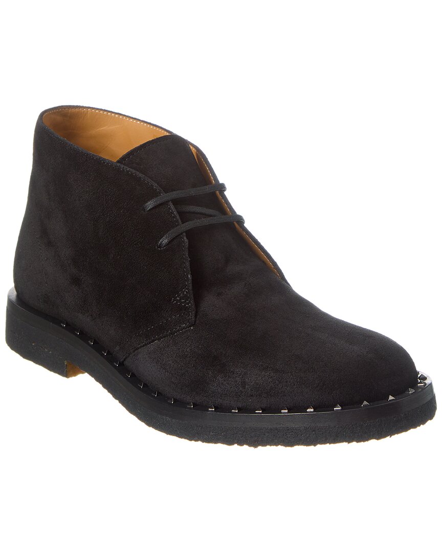 Valentino Suede Boot In Black